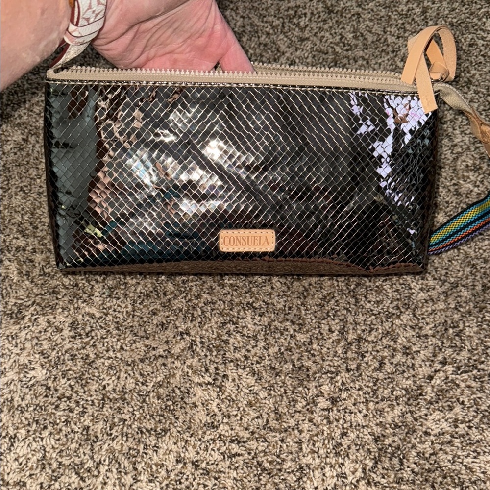 Consuela Black Cosmetic Bag